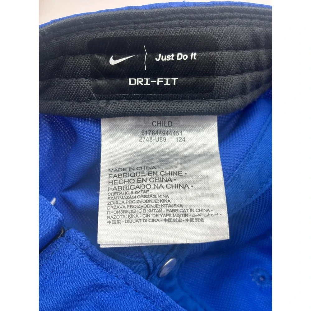 Nike Dri-FIT Child Royal Blue Adjustable Performance Swoosh Hat Cap 2748-U89